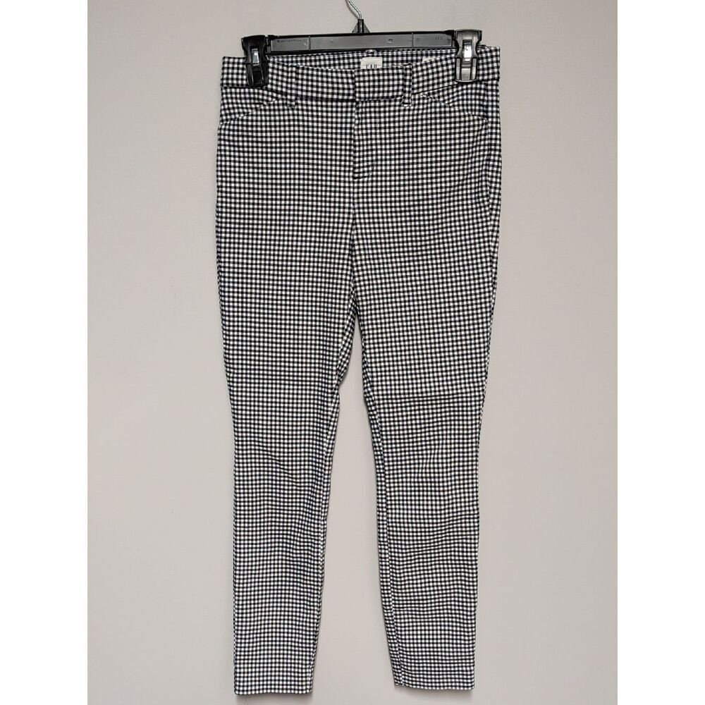 GAP Black & White Gingham Skinny Pants